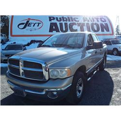 A3 --  2002 DODGE/RAM 1500 , Brown , 271,248  KM's,  "No Reserve - Selling to the Highest Bidder"