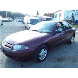 L5 --  2003 CHEVROLET CAVALIER , Red , 197974  KM's