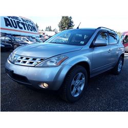 J6 --  2004 NISSAN MURANO SL , Silver , 174728  KM's