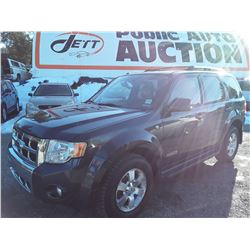 H2 -- 2008 FORD ESCAPE SUV, BLUE, 208,608 KMS