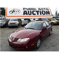 N3 --  2005 PONTIAC SUNFIRE SL , Red , 165868  KM's