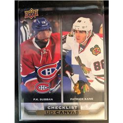 2015-16 Upper Deck Canvas Patrick Kane, P.K. Subban Card #C210