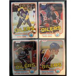 1981-82 O-Pee-Chee X 4 Dave Semenko #121,Risto Siltanen #122,