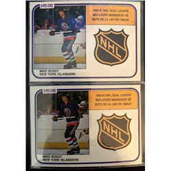 1981-82 O-Pee-Chee X 2 Mike Bossy Card #382 80-81 NHL Goal Leader