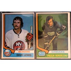 1974-75 O-Pee-Chee Rookies X 2 Dave Lewis #324, Paulin Bordeleau