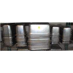 LOT OF 7 STACKS OF STAINLESS STEEL INSERTS