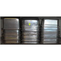 LOT OF 7 STACKS OF STAINLESS STEEL INSERTS