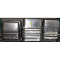 LOT OF 7 STACKS OF STAINLESS STEEL INSERTS