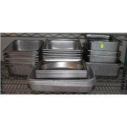 LOT OF 4 STACKS OF STAINLESS STEEL INSERTS