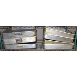 SHELF OF ASSORTED ROASTING PANS