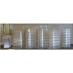 SHELF OF ASSORTED PLASTIC INSERTS