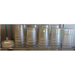 SHELF OF ASSORTED SIZE INGREDIENT STORAGE BINS