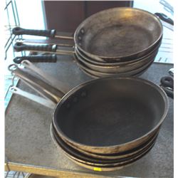 LOT OF 10 FRYING PANS