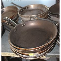 LOT OF 10 FRYING PANS