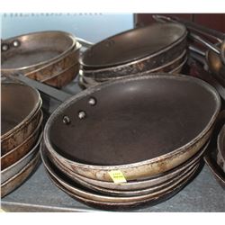 LOT OF 10 FRYING PANS