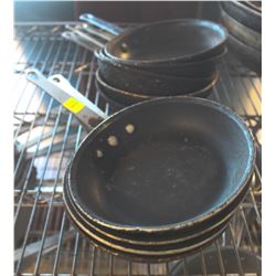 LOT OF 9 SMALL FRYING PANS