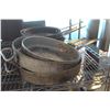 Image 1 : LOT OF 8 LARGE FRYING PANS