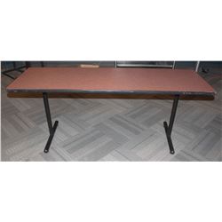 BROWN FOLDING TABLE 6 FT X 2 FT
