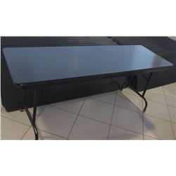 BLACK FOLDING TABLE 6 FT X 2 FT