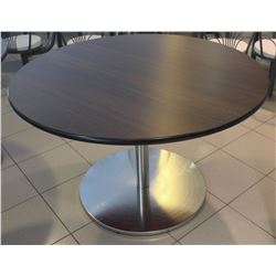 4FT ROUND CHROME BASE BAR TABLE