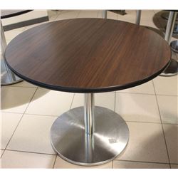 3FT ROUND CHROME BASE BAR TABLE