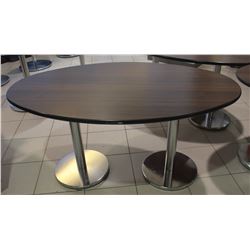 5FT X 3FT OVAL CHROME BASE  BAR TABLE