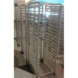 LOT OF 4 ALUMINUM 20 SLOT BAKING RACK