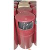 LOT OF 4 GARBAGE BINS 2 BURGUNDY & 2 OFF-WHITE