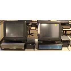 LOT OF 2 RADIANT POS SYSTEM W/ CASH DRAWER &