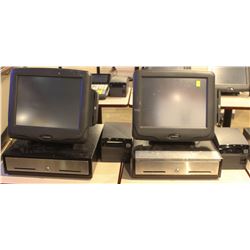 LOT OF 2 RADIANT POS SYSTEM W/ CASH DRAWER &