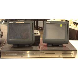 LOT OF 2 MICROS POS SYSTEM CASH DRAWER INCLUDED