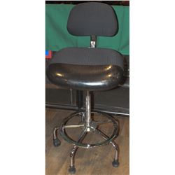 ADJUSTABLE CASHIER CHAIR WITH CHROME BASE