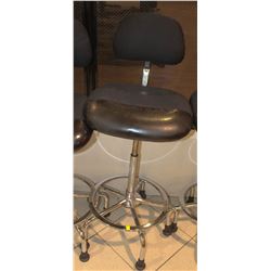 ADJUSTABLE CASHIER CHAIR WITH CHROME BASE