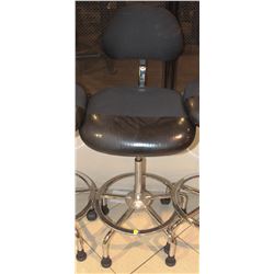 ADJUSTABLE CASHIER CHAIR WITH CHROME BASE