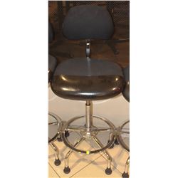 ADJUSTABLE CASHIER CHAIR WITH CHROME BASE