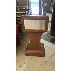 WOODEN PODIUM WITH INTERIOR LIGHTS