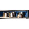 Image 1 : SHELF OF ASSORTED STAINLESS STEEL POTS & INSERTS