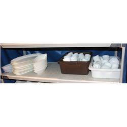 ASSORTED MELAMINE PLATES,GRAVY BOWLS & FINGER BOWL