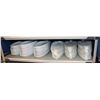 Image 1 : SHELF OF ASSORTED LARGE GLASSWARE DISHES