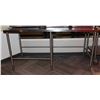 Image 1 : STAINLESS STEEL TABLE WITH BACKSPLASH