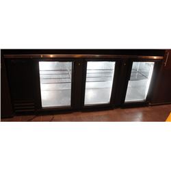 TRUE GLASS 3 DOOR BACK BAR COOLER