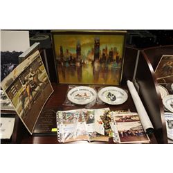 LOT OF HORSE RACING MEMORABILIA & COLLECTOR PLATES