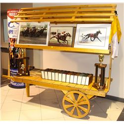VINTAGE WOODEN STREET VENDING CART
