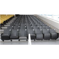 SECTION 1 OF BLACK STADIUM SEATING