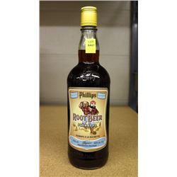BOTTLE OF PHILLIPS ROOT BEER SCHNAPPS