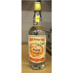BOTTLE OF PHILLIPS PEACH SCHNAPPS