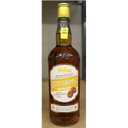 BOTTLE OF PHILLIPS BUTTER RIPPLE SCHNAPPS