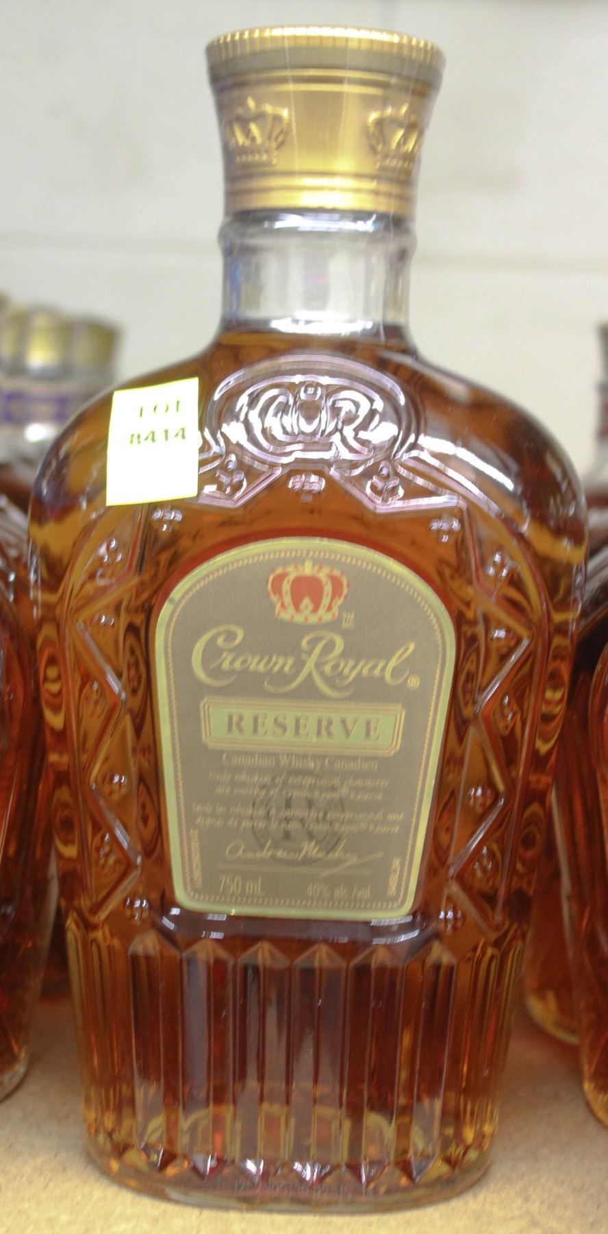 BOTTLE OF CROWN ROYAL RESERVE CANADIAN WHISKY