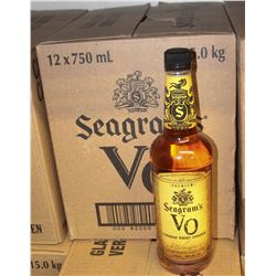12 BOTTLES OF SEAGRAM VO CANADIAN WHISKEY