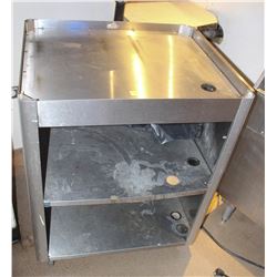 STAINLESS STEEL CART ON CASTORS W/ SIDE EXTENSION